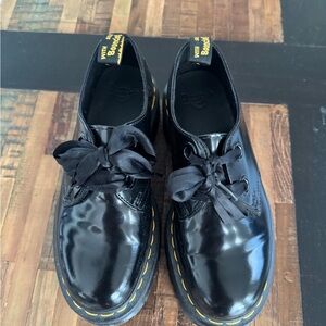 Dr. Martens Black Leather Shoes Holly